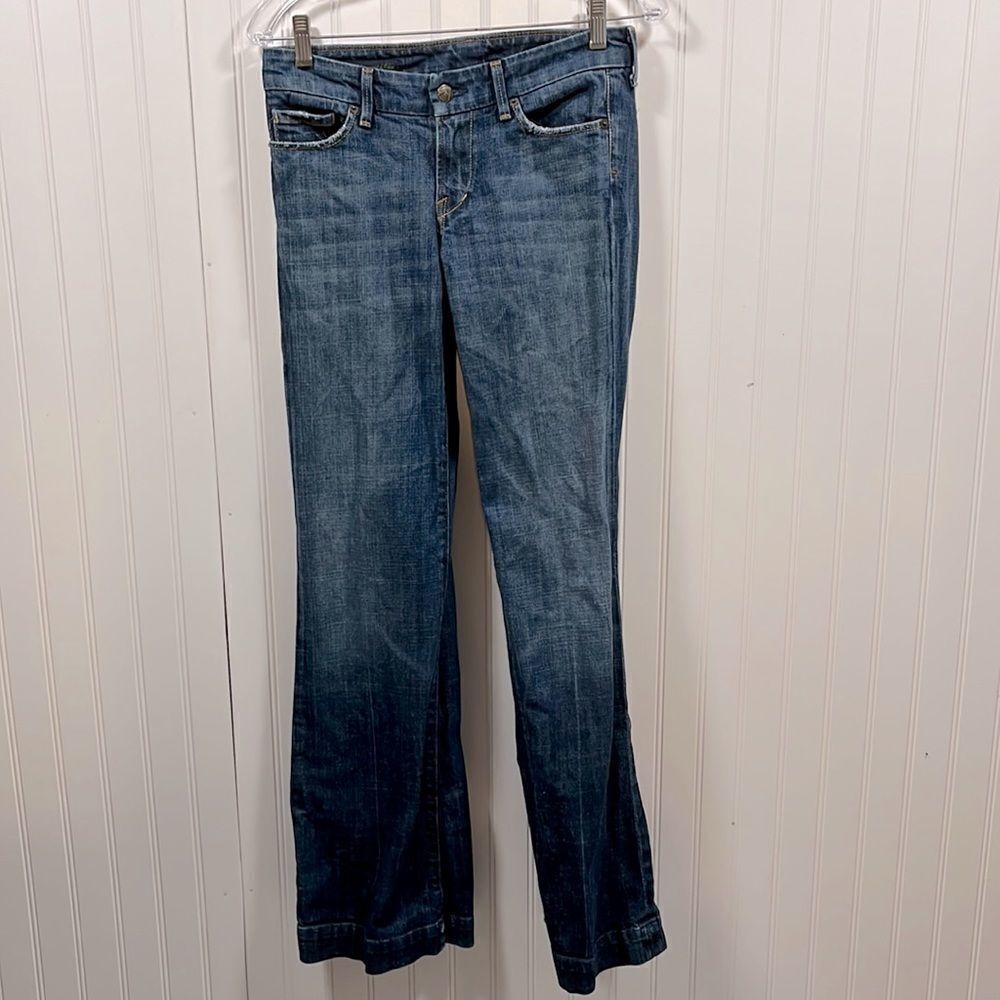 Citizens Of Humanity Blue Flare Wide Leg Jeans